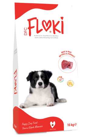 FLOKİ - Floki Biftekli ve Pirinçli Yavru Köpek Maması 15kg