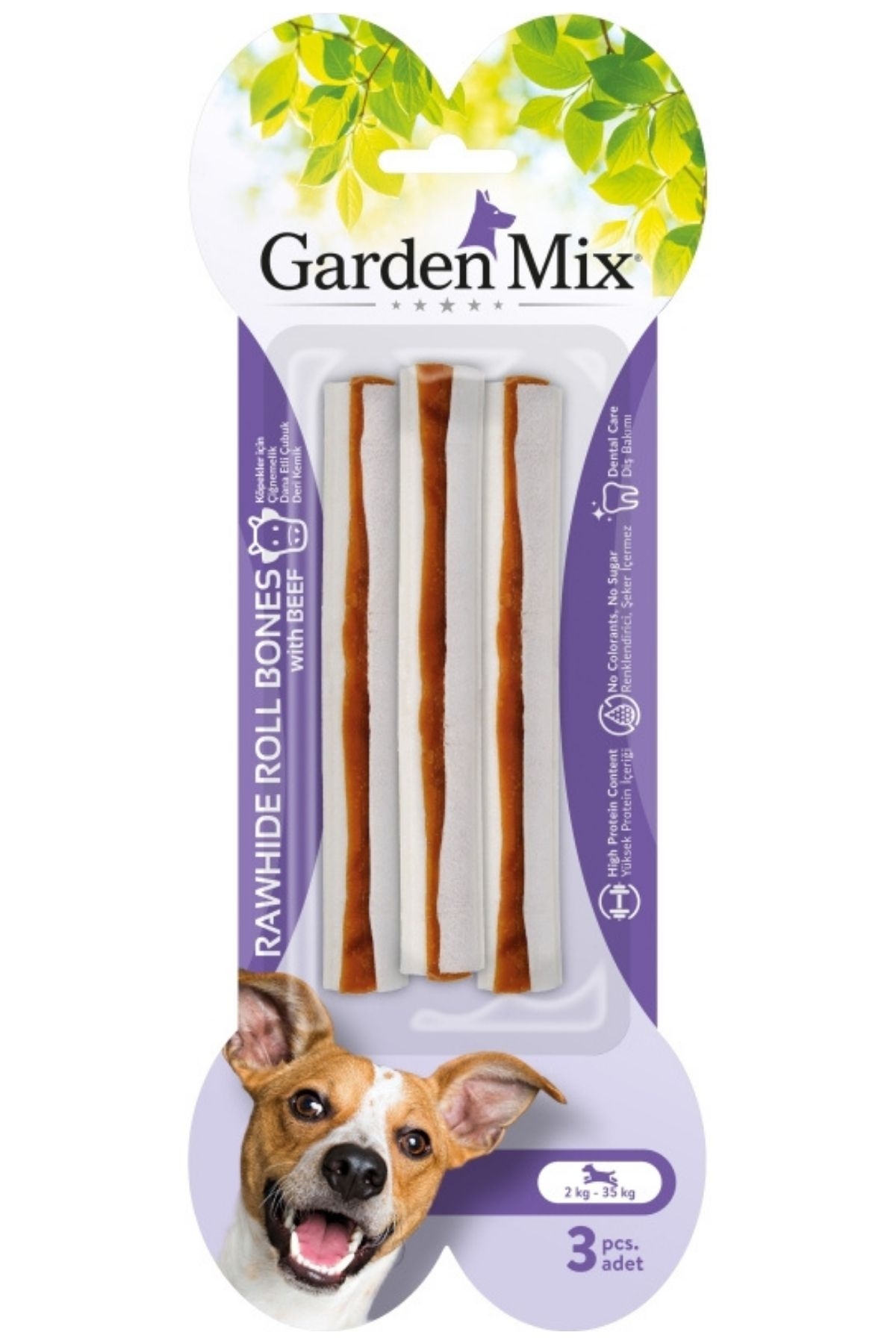 Gardenmix Dana Etli Çubuk Köpek Kemiği 3lü 15cm