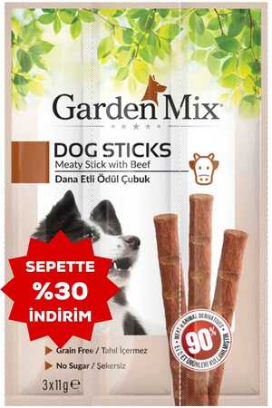 Garden Mix Dana Etli Köpek Ödül Çubuğu 3x11gr - Thumbnail