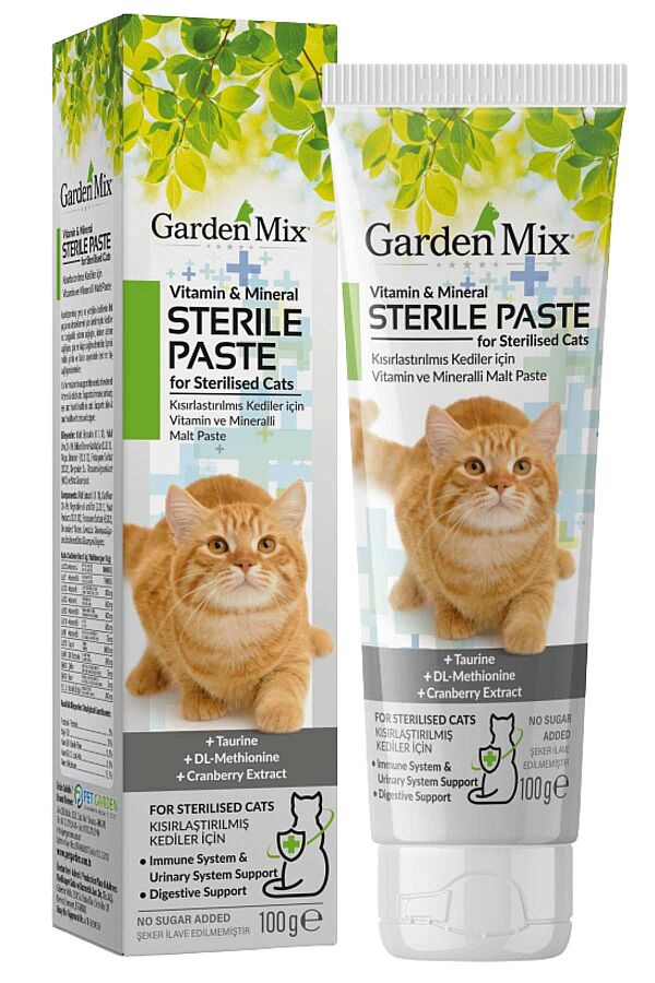 Garden Mix Kısırlaştırılmış Kediler için Multivitamin Macun 100gr - 1