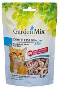 GARDEN MIX - Gardenmix Kurutulmuş Balıklı Kedi Ödül Maması 60gr GARDEN MIX - Gardenmix Kurutulmuş Balıklı Kedi Ödül Maması 60gr