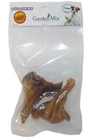 GARDEN MIX - Garden Mix Kurutulmuş Dana Kulak Köpek Ödül Maması Naturel 2li