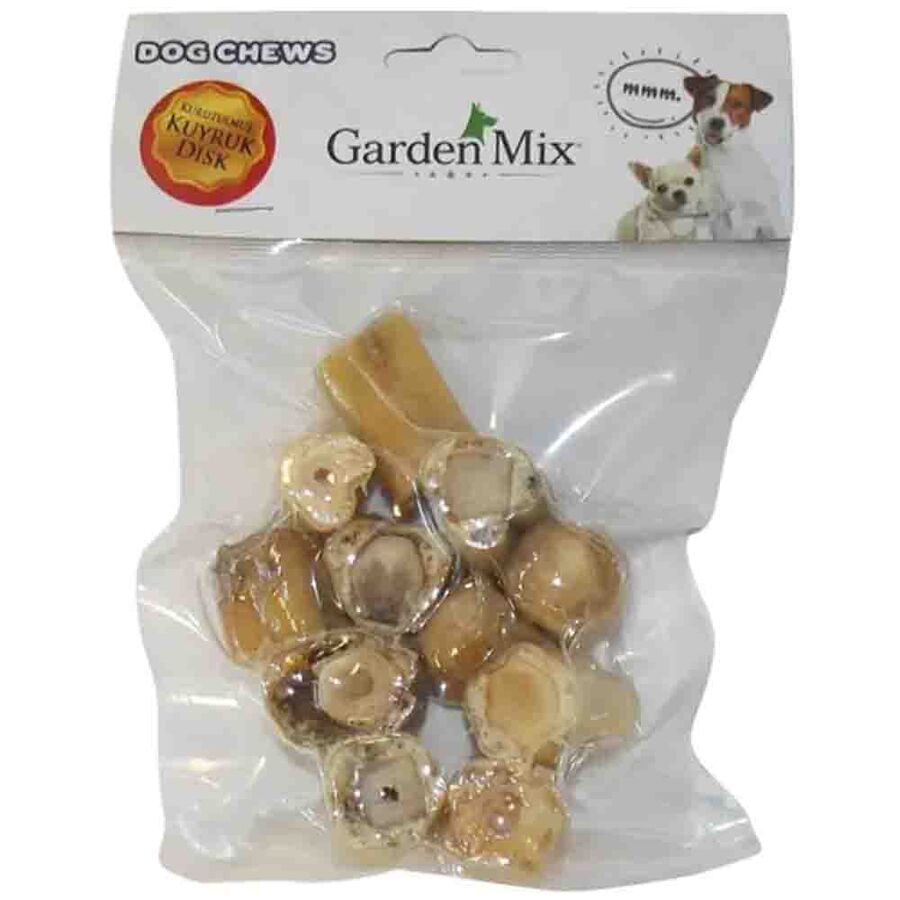 Garden Mix Kurutulmuş Dana Kuyruk Disk Köpek Ödül Maması 100gr