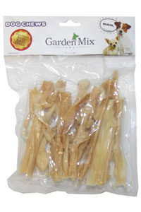 GARDEN MIX - Garden Mix Kurutulmuş Kuzu Kelle Derisi Köpek Ödül Maması Beyaz 100gr