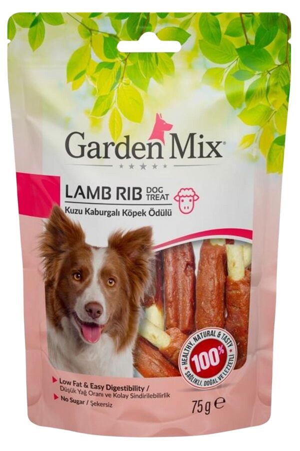 Garden Mix Kuzu Kaburgalı Köpek Ödülü 75gr