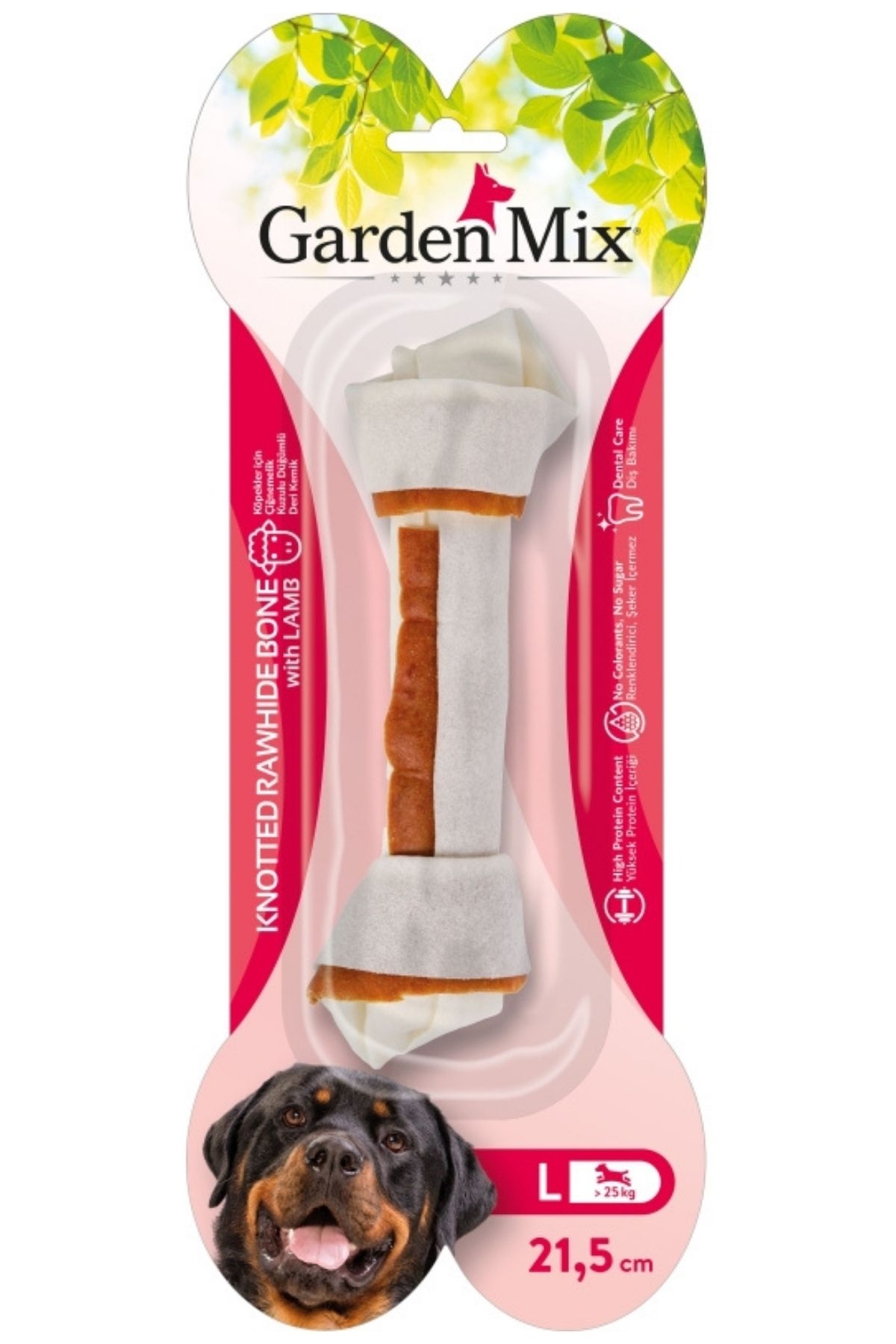 Gardenmix Kuzulu Düğümlü Köpek Kemiği L 21.5cm