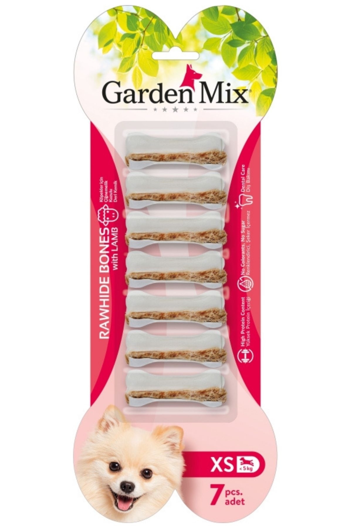 Gardenmix Kuzulu Köpek Kemiği XS 7li 6.3cm