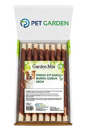Garden Mix Ördek Eti Sargılı Burgu Çubuk Köpek Ödül Maması 28cm 1.5kg