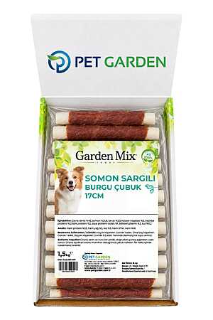 Garden Mix Somon Sargılı Burgu Çubuk Köpek Ödül Maması 17cm 1.5kg