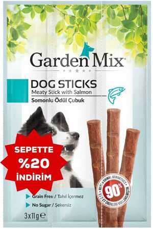 Garden Mix Somonlu Köpek Ödül Çubuğu 3x11gr - Thumbnail