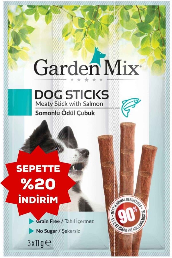 Garden Mix Somonlu Köpek Ödül Çubuğu 3x11gr