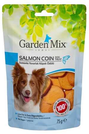 GARDEN MIX - Garden Mix Somonlu Yuvarlak Köpek Ödülü 75gr