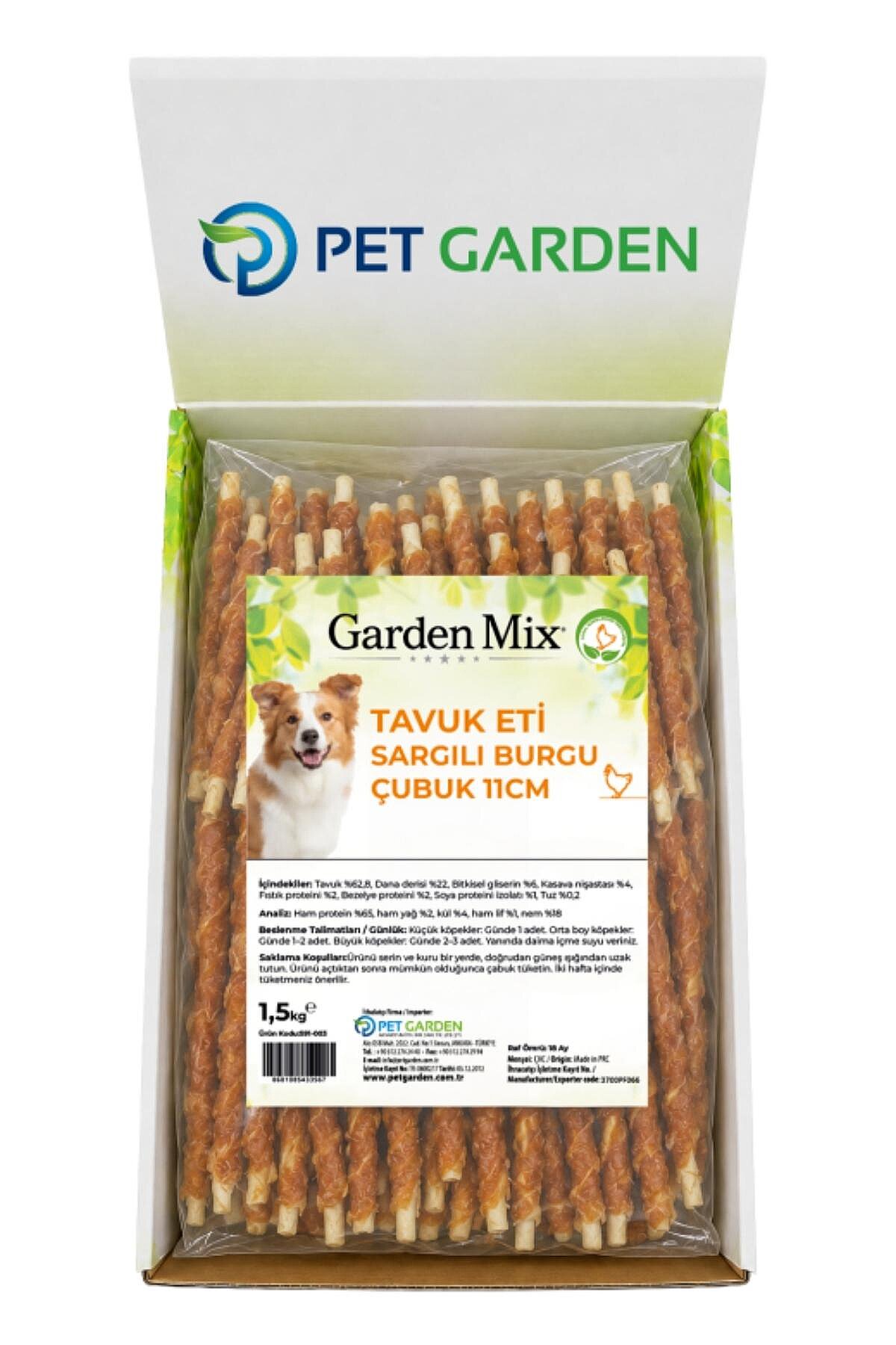 Garden Mix Tavuk Sargılı Burgu Çubuk Köpek Ödül Maması 11cm 1.5kg