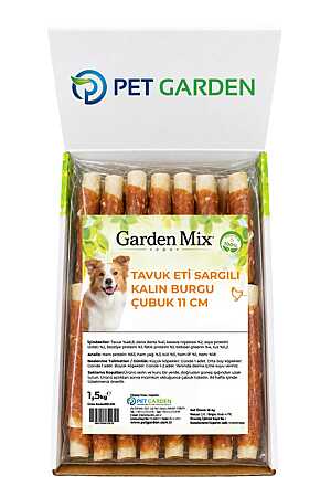 Garden Mix Tavuk Sargılı Kalın Burgu Çubuk Köpek Ödül Maması 11cm 1.5kg