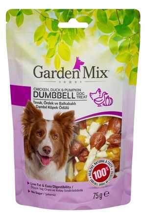 GARDEN MIX - Garden Mix Tavuk Ördek ve Balkabaklı Dumbbell Köpek Ödülü 75gr