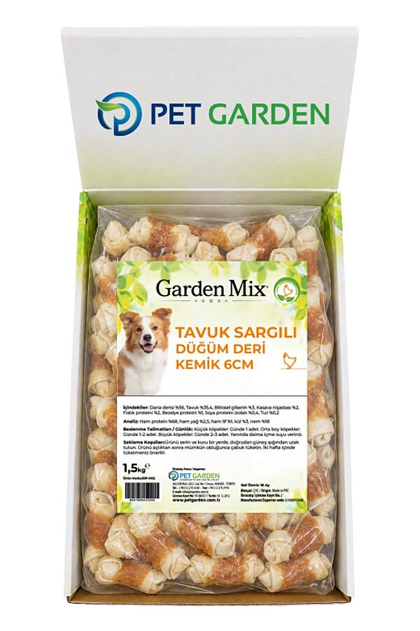 Garden Mix Tavuk Sargılı Kemik Köpek Ödül Maması 6cm 1.5kg - 1