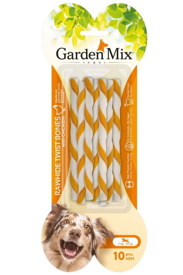 Garden Mix Tavuklu Burgu Çubuk Kemik 10lu