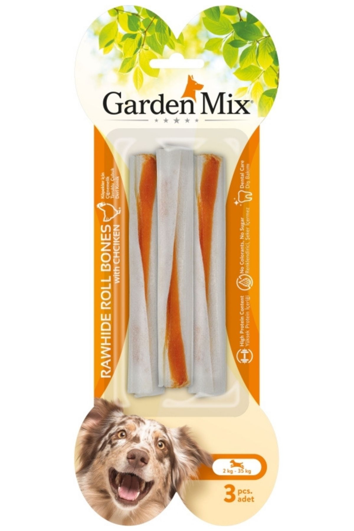 Gardenmix Tavuklu Çubuk Köpek Kemiği 3lü 15cm