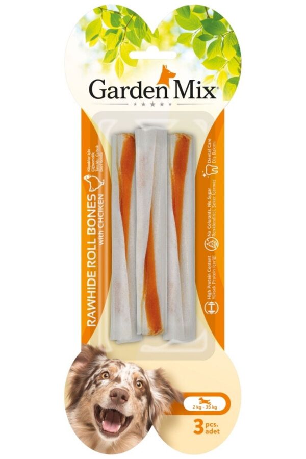 Gardenmix Tavuklu Çubuk Köpek Kemiği 3lü 15cm