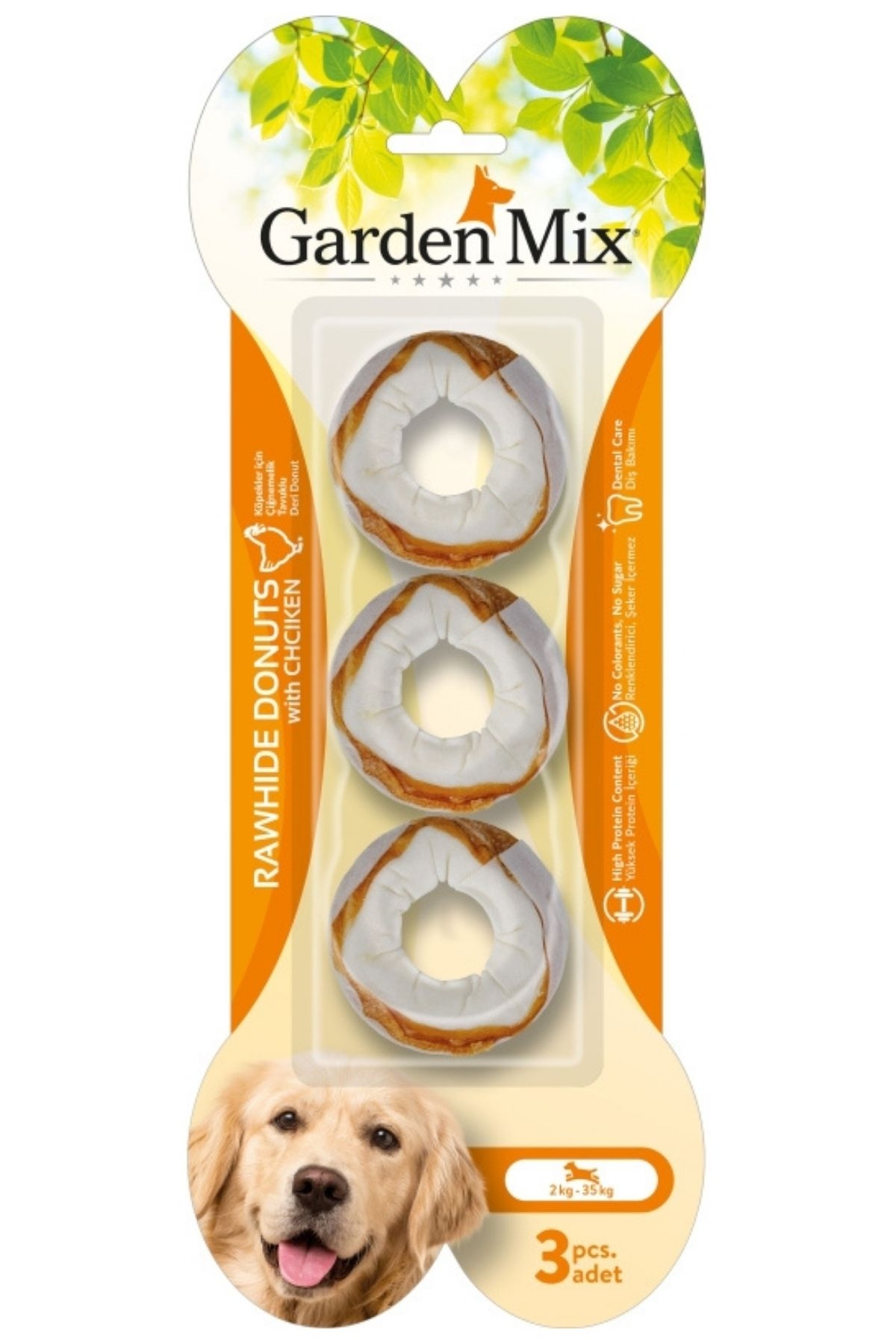 Gardenmix Tavuklu Köpek Donut Kemik 3lü 6.3cm