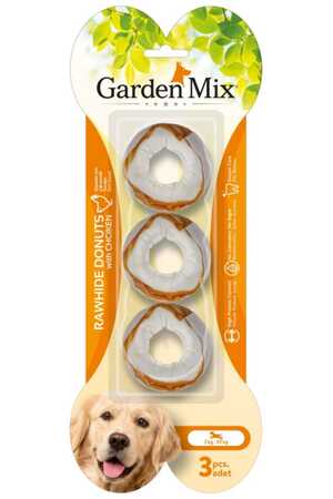 GARDEN MIX - Gardenmix Tavuklu Köpek Donut Kemik 3lü 6.3cm