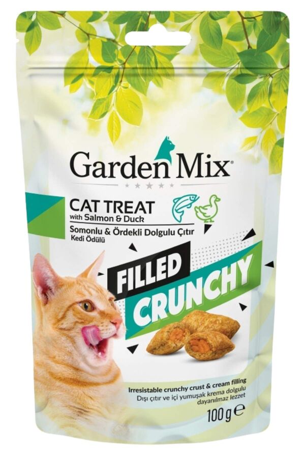 Gardenmix Somonlu ve Ördekli Dolgulu Kedi Ödülü 100gr