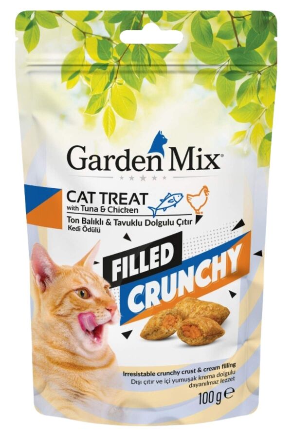 Gardenmix Ton Balıklı ve Tavuklu Dolgulu Kedi Ödülü 100gr