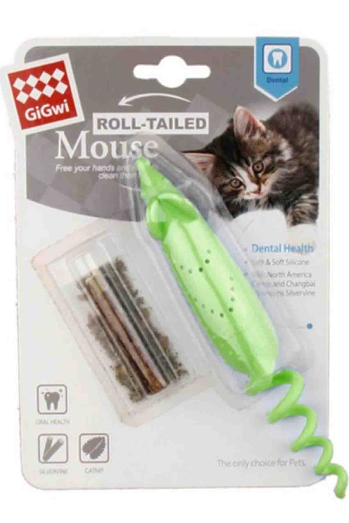 Gigwi Catnipli Fare Model Kedi Oyuncağı Yeşil Gigwi Catnipli Fare Model Kedi Oyuncağı Yeşil