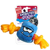 GIGWI - Gigwi Monster Rope Sesli Kare Canavar Peluş Köpek Oyuncağı