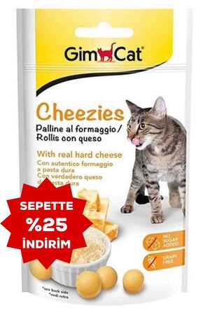 Gimcat Cheezies Peynirli Kedi Ödül Tableti 50gr - Thumbnail