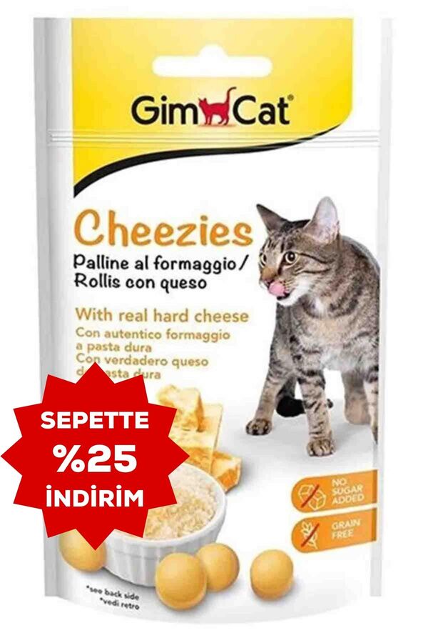 Gimcat Cheezies Peynirli Kedi Ödül Tableti 50gr