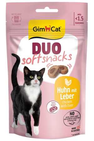 GIMCAT - GimCat Duo Soft Snacks Tavuklu ve Ciğerli Kedi Ödülü 50gr