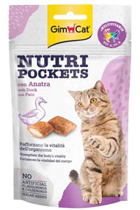 GIMCAT - GimCat Nutripockets Ördekli Kedi Ödülü 60gr GIMCAT - GimCat Nutripockets Ördekli Kedi Ödülü 60gr