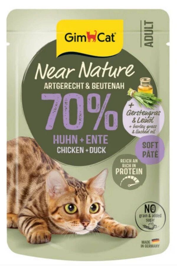 GimCat Near Nature Ezme Tavuklu ve Ördekli Yetişkin Kedi Konservesi 85gr