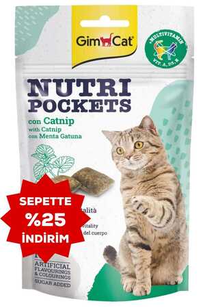 Gimcat Nutripockets Kedi Otlu Ödül Multivitamin 60gr
