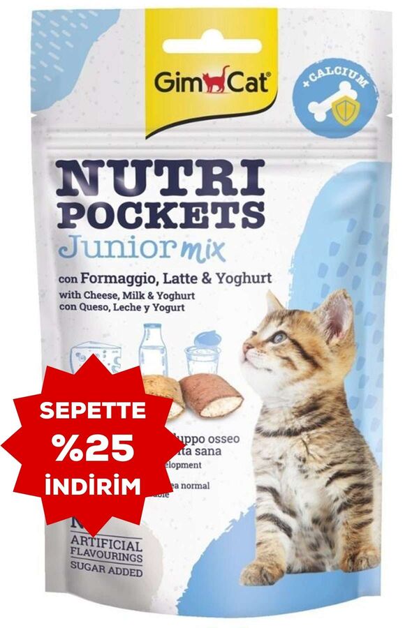 GimCat Nutripockets Mix Yavru Kedi Ödülü 60 gr