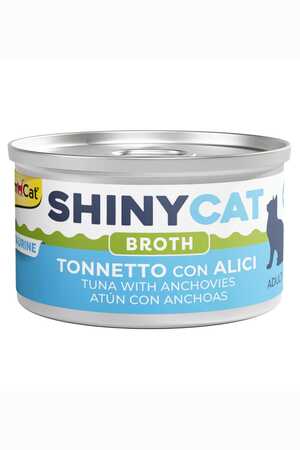 GIMCAT - Gimcat Shinycat Broth Ançüezli ve Ton Balıklı Kedi Konservesi 70gr GIMCAT - Gimcat Shinycat Broth Ançüezli ve Ton Balıklı Kedi Konservesi 70gr