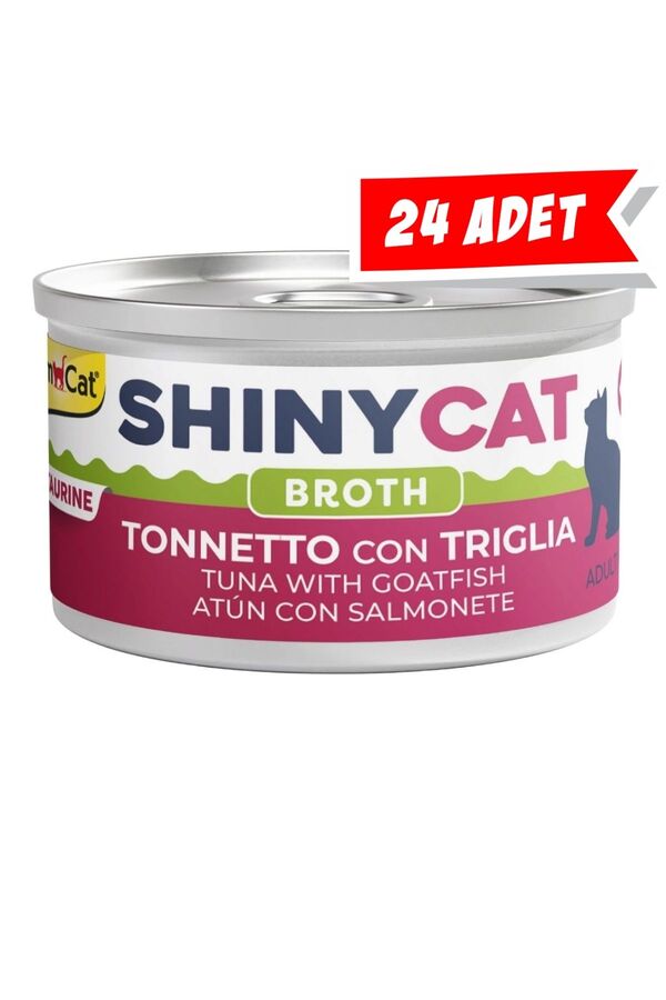 Gimcat Shinycat Broth Barbun ve Ton Balıklı Kedi Konservesi 70gr 24lü