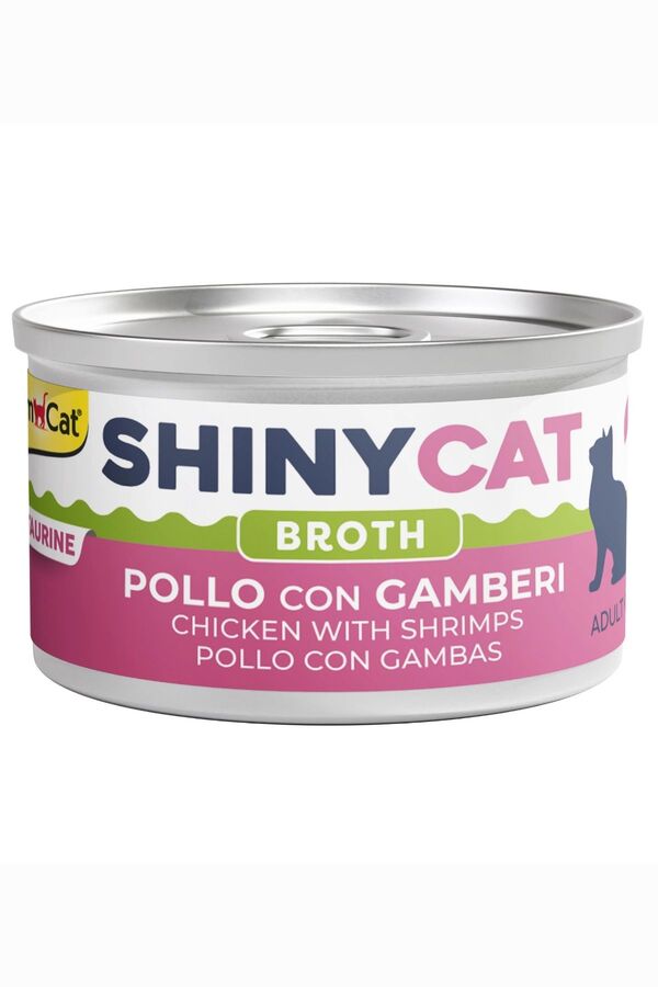 Gimcat Shinycat Broth Karidesli Tavuklu Kedi Konservesi 70gr