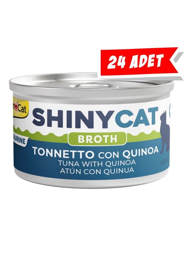 Gimcat Shinycat Broth Kinoalı Ton Balıklı Kedi Konservesi 70gr 24lü