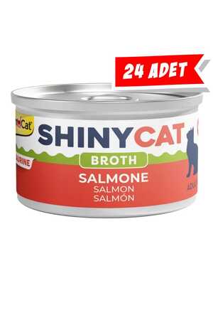GIMCAT - Gimcat Shinycat Broth Somon Balıklı Kedi Konservesi 70gr 24lü GIMCAT - Gimcat Shinycat Broth Somon Balıklı Kedi Konservesi 70gr 24lü