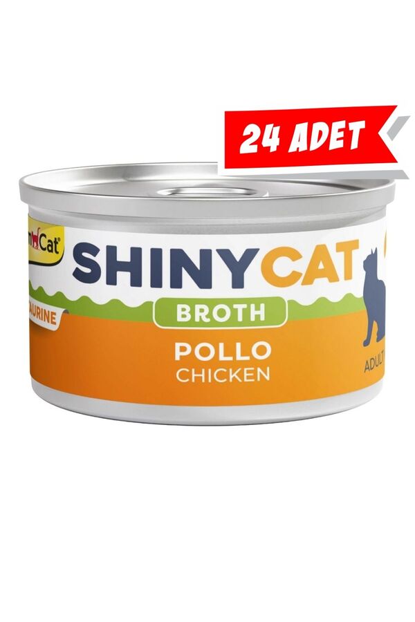 Gimcat Shinycat Broth Tavuklu Kedi Konservesi 70gr 24lü