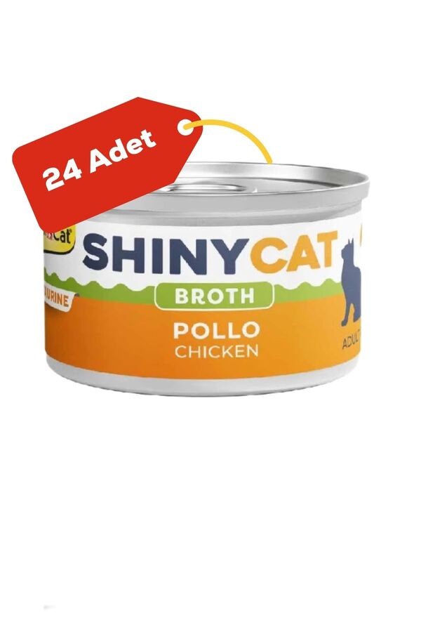 Gimcat Shinycat Broth Tavuklu Kedi Konservesi 70gr 24lü