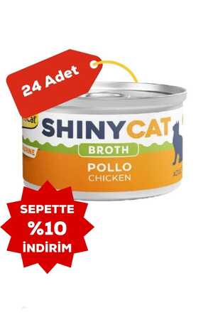 Gimcat Shinycat Broth Tavuklu Kedi Konservesi 70gr 24lü - Thumbnail