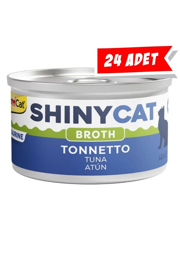 Gimcat Shinycat Broth Ton Balıklı Kedi Konservesi 70gr 24lü