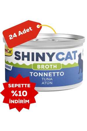Gimcat Shinycat Broth Ton Balıklı Kedi Konservesi 70gr 24lü - Thumbnail