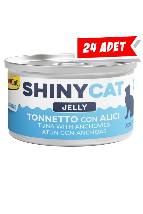 Gimcat Shinycat Jelly Ançüezli ve Ton Balıklı Kedi Konservesi 70gr 24lü