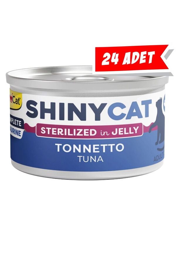 Gimcat Shinycat Jelly Ton Balıklı Kısırlaştırılmış Kedi Konservesi 70gr 24lü