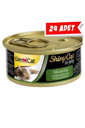 GIMCAT - GimCat ShinyCat Tavuk ve Çimenli Kedi Konservesi 70gr 24lü GIMCAT - GimCat ShinyCat Tavuk ve Çimenli Kedi Konservesi 70gr 24lü
