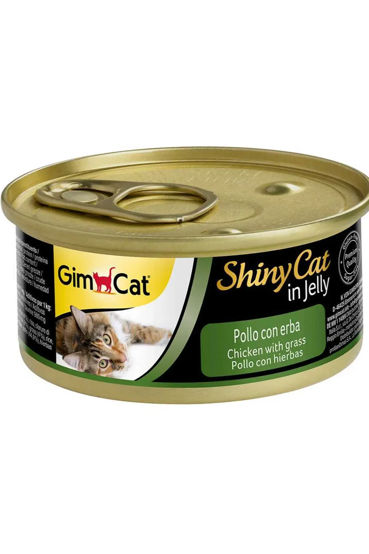 GimCat ShinyCat Tavuk ve Çimenli Kedi Konservesi 70gr